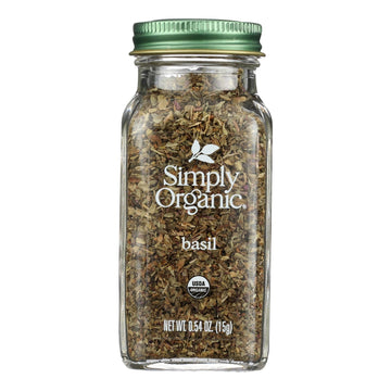 Simply Organic - Basil Organic - Case Of 6 - 0.54 Ounces - Maras Green