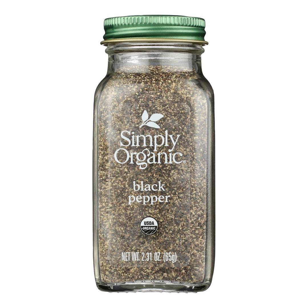 Simply Organic - Black Pepper Organic Medium Grind - Case Of 6 - 2.31 Ounces - Maras Green