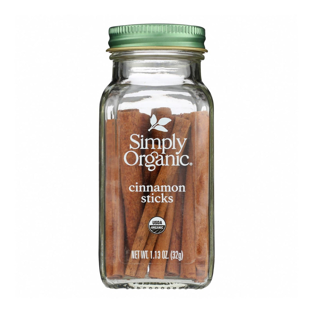 Simply Organic - Cinnamon Sticks Organic Whole - Case Of 6 - 1.13 Ounces - Maras Green