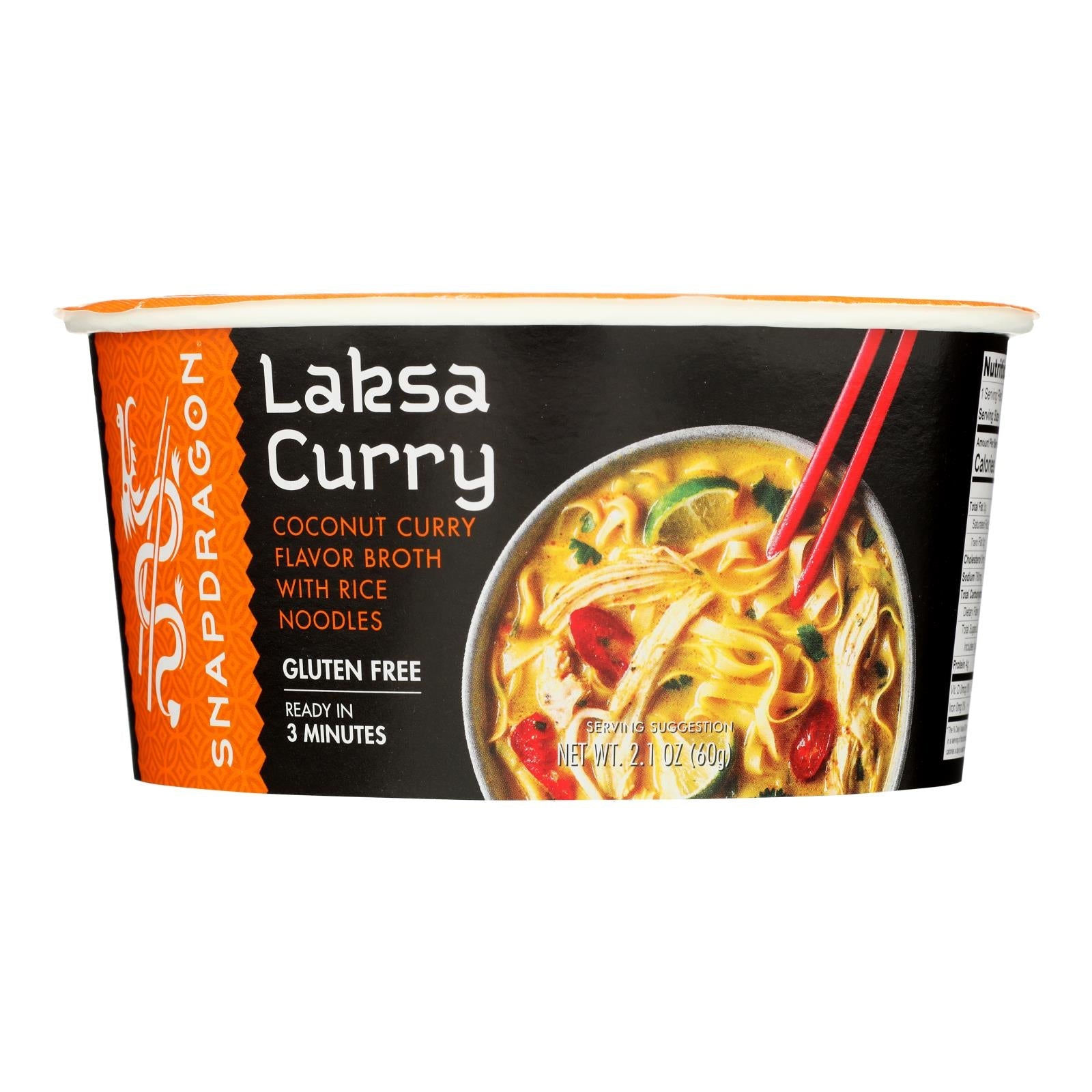 Snapdragon Foods - Rice Ndl Bwl Singapr Cury - Case Of 6 - 2.1 Oz - Maras Green