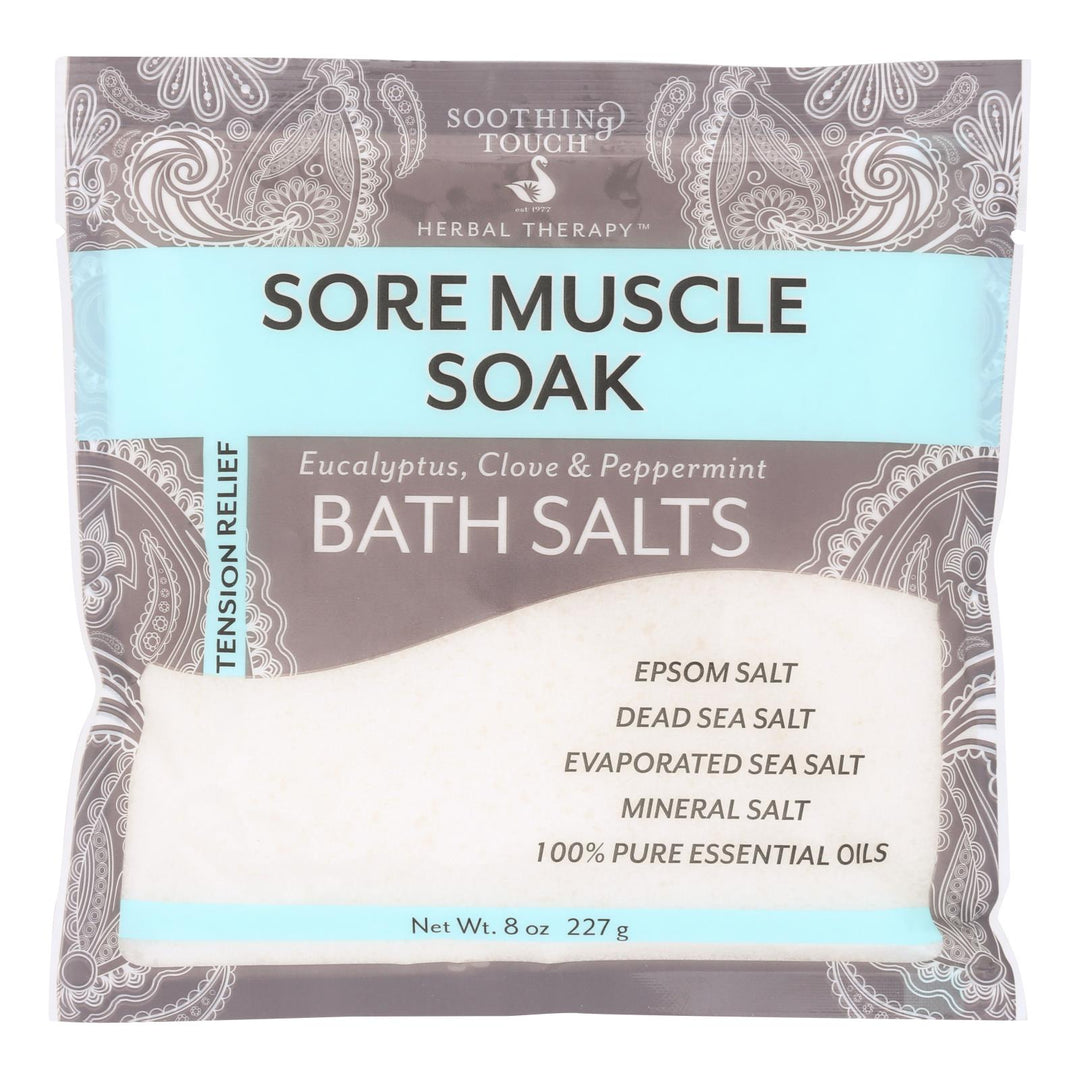 Soothing Touch Bath Salts - Muscle Soak - Case Of 6 - 8 Oz - Maras Green