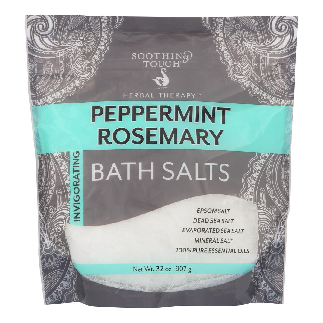 Soothing Touch Bath Salts - Peppermint Rosemary - 32 Oz - Maras Green