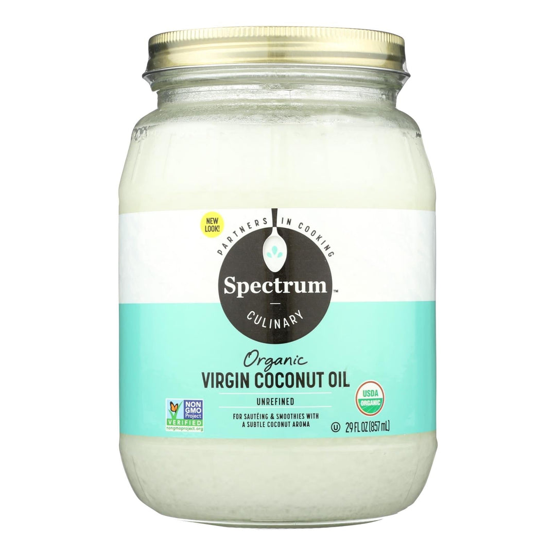 Spectrum Naturals Coconut Oil - Organic - Virgin - Unrefined - 29 Oz - Maras Green