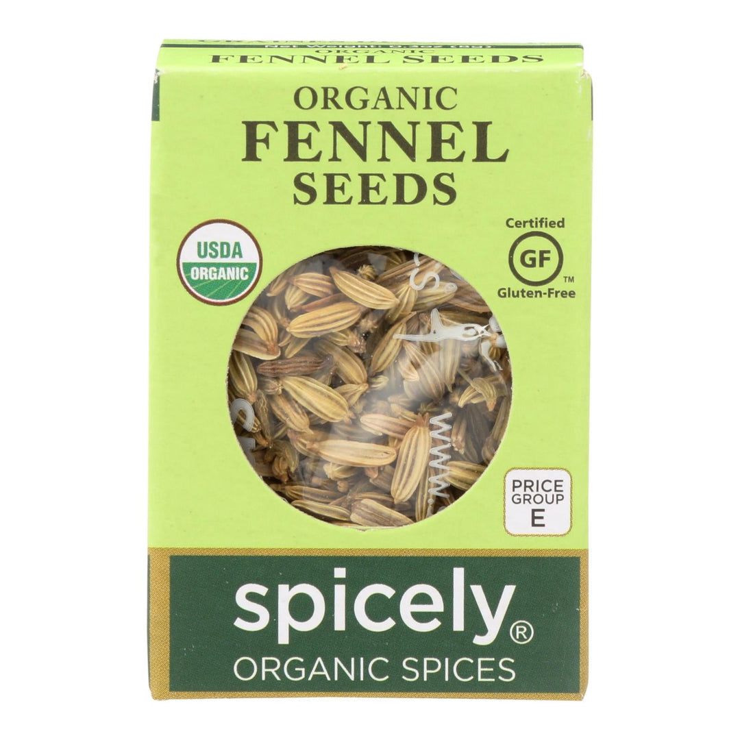 Spicely Organics - Organic Fennel Seed - Case Of 6 - 0.3 Oz. - Maras Green