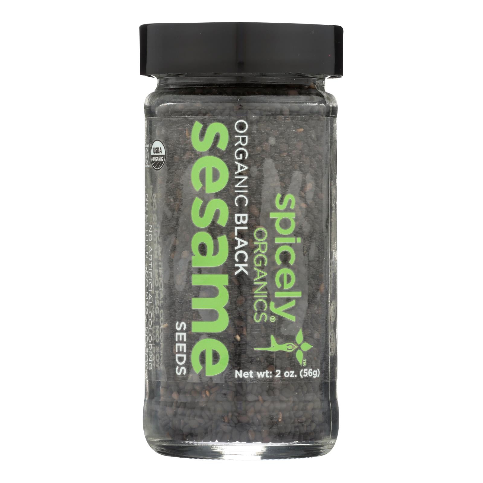 Spicely Organics - Organic Sesame - Black - Case Of 3 - 2 Oz. - Maras Green