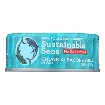 Sustainable Seas Chunk Albacore Tuna In Water - Case Of 12 - 5 Oz - Maras Green