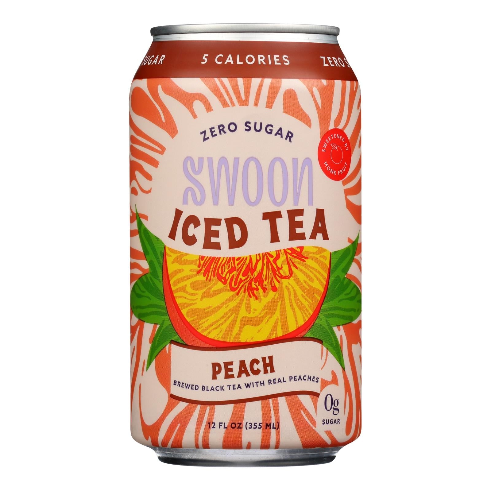 Swoon - Iced Tea Peach Zero Sugar - Case Of 12 - 12 Fz - Maras Green