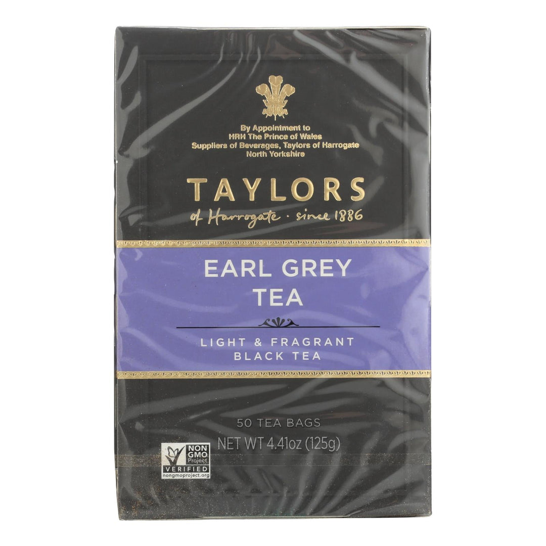 Taylors Of Harrogate Earl Grey Tea Bags - Case Of 6 - 50 Bag - Maras Green