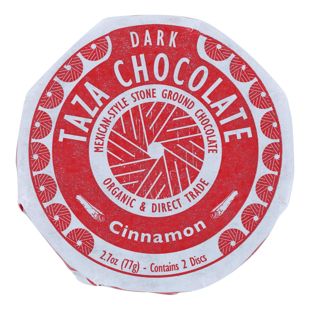 Taza Chocolate Organic Chocolate Mexicano Discs - 50 Percent Dark Chocolate - Cinnamon - 2.7 Oz - Case Of 12 - Maras Green