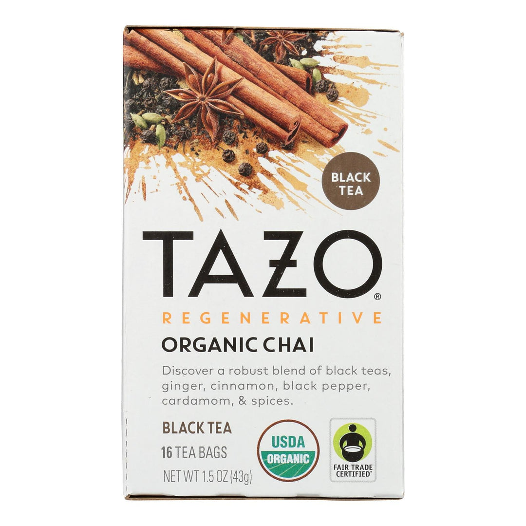 Tazo Tea - Tea Chai - Case Of 6 - 16 Bag - Maras Green