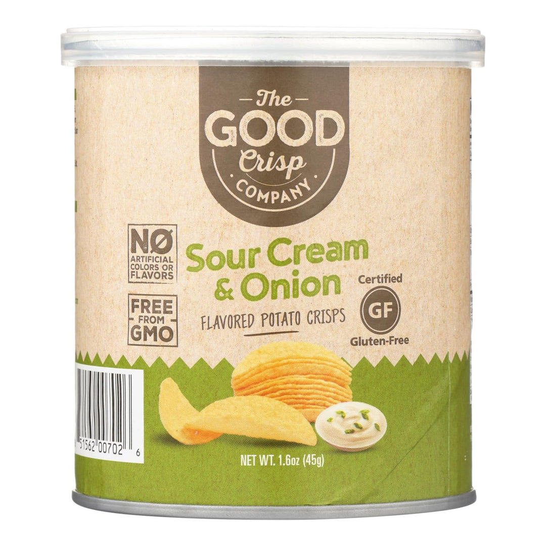 The Good Crisp Company Potato Crisps - Sour Cream And Onion - Case Of 12 - 1.6 Oz - Maras Green