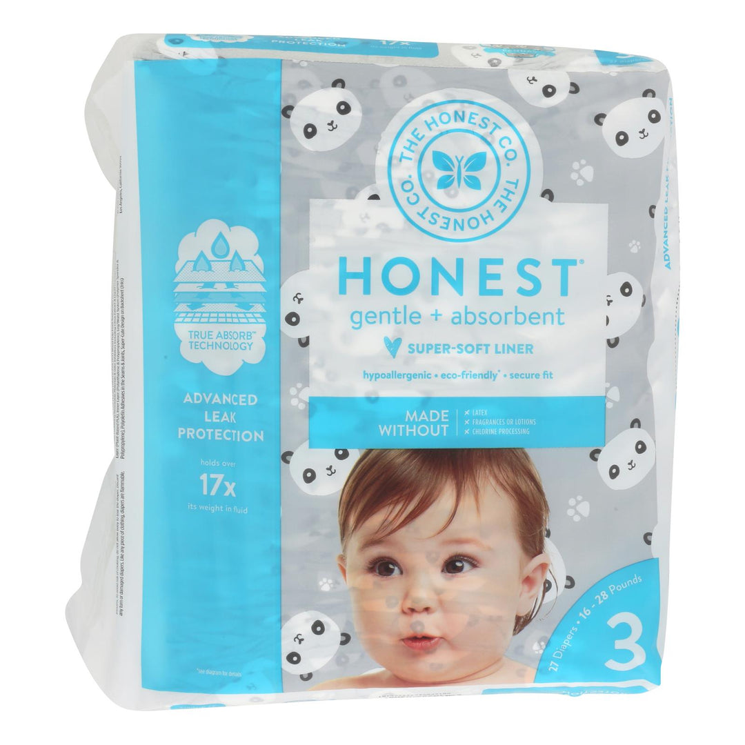 The Honest Company - Diapers Size 3 - Pandas - 27 Count - Maras Green