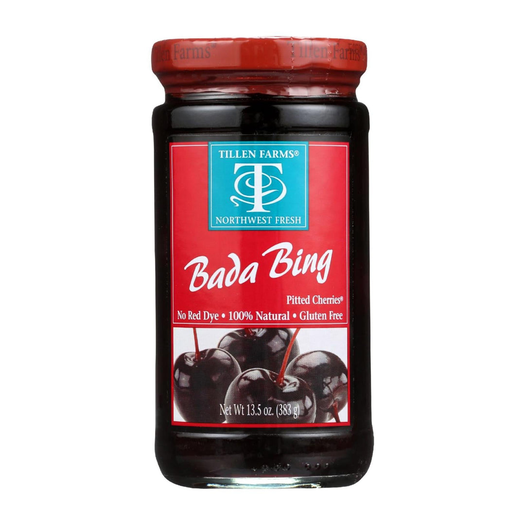 Tillen Farms Cherries - Bada Bing - 13.5 Oz - Case Of 6 - Maras Green