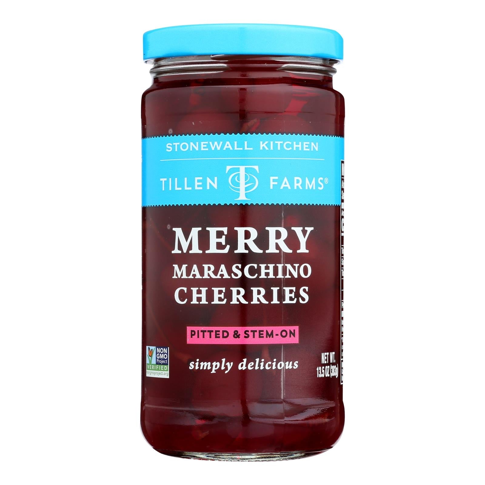 Tillen Farms - Cherries Maraschino - Case Of 6 - 13.5 Oz - Maras Green