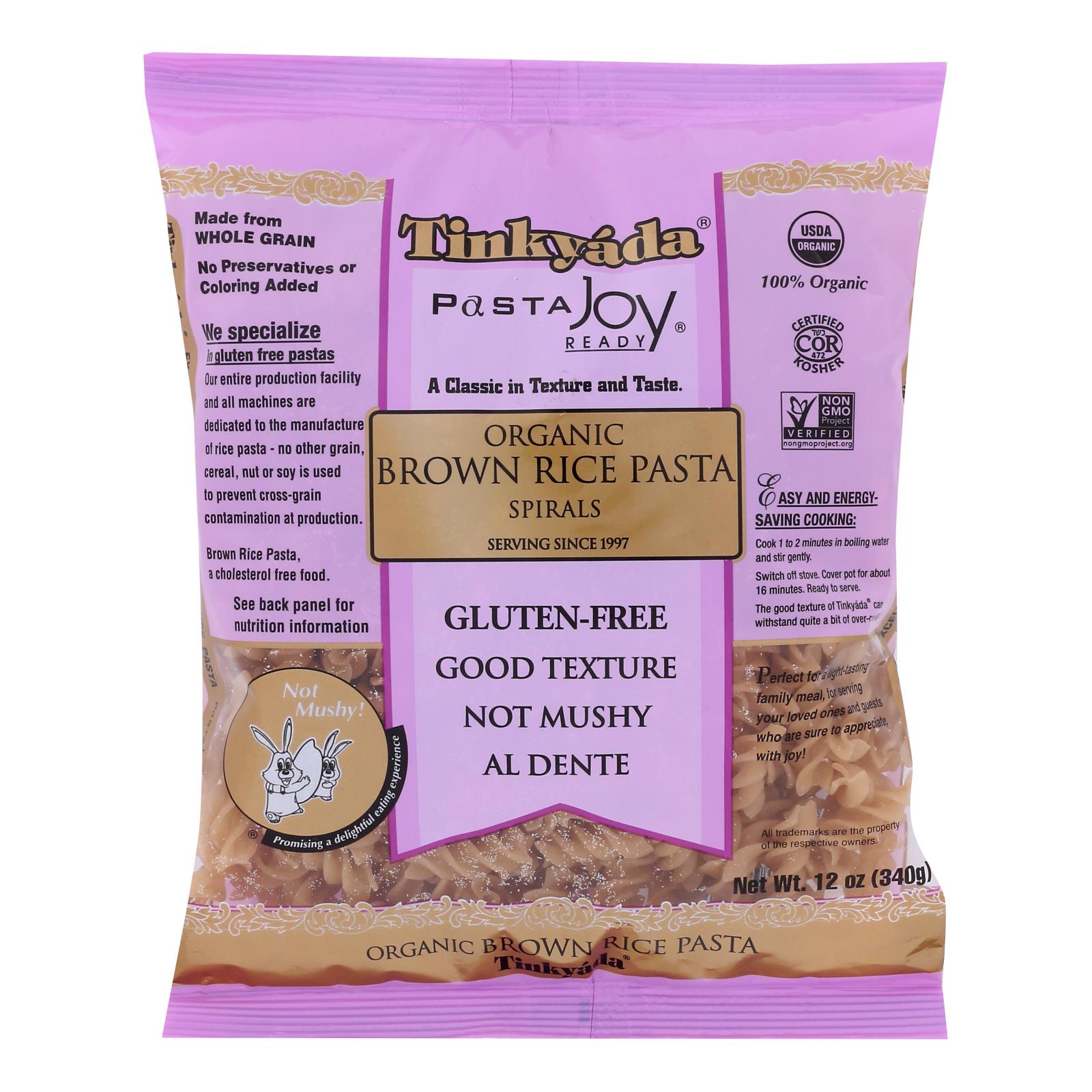 Tinkyada Brown Rice Pasta - Spiral - Case Of 12 - 12 Oz - Maras Green