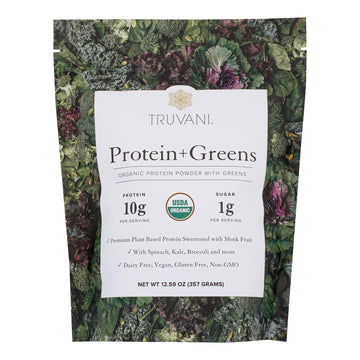 Truvani - Protein Powder Greens - 1 Each - 12.59 Oz - Maras Green
