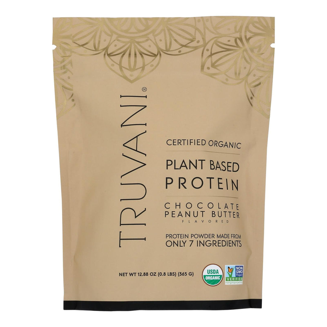 Truvani - Protein Powder Peanut Butter Chocolate - 1 Each - 12.88 Oz - Maras Green