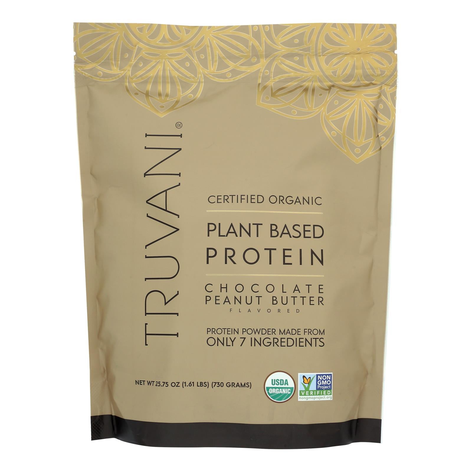 Truvani - Protein Powder Peanut Butter Chocolate - 1 Each - 25.75 Oz - Maras Green