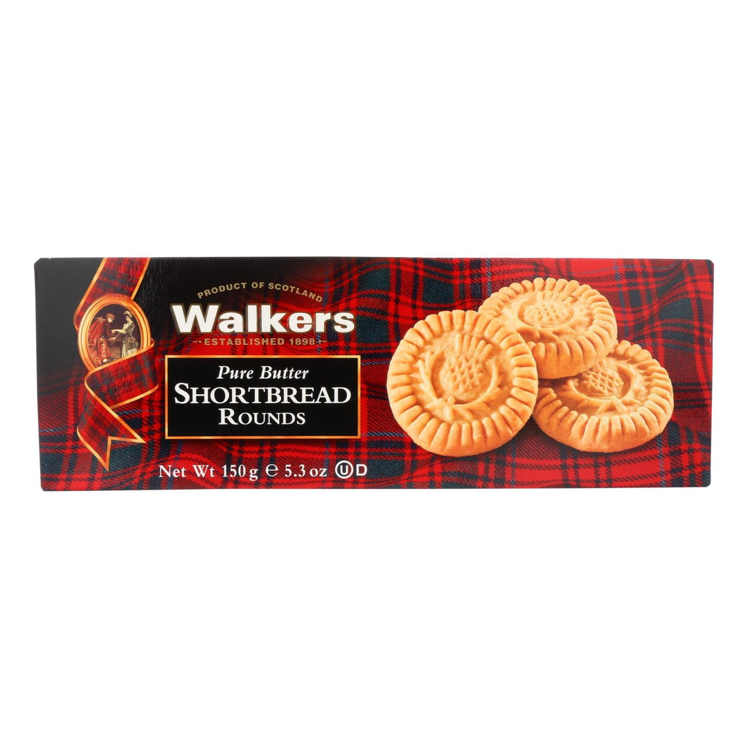 Walkers Shortbread - Pure Butter Round - Case Of 12 - 5.3 Oz. - Maras Green