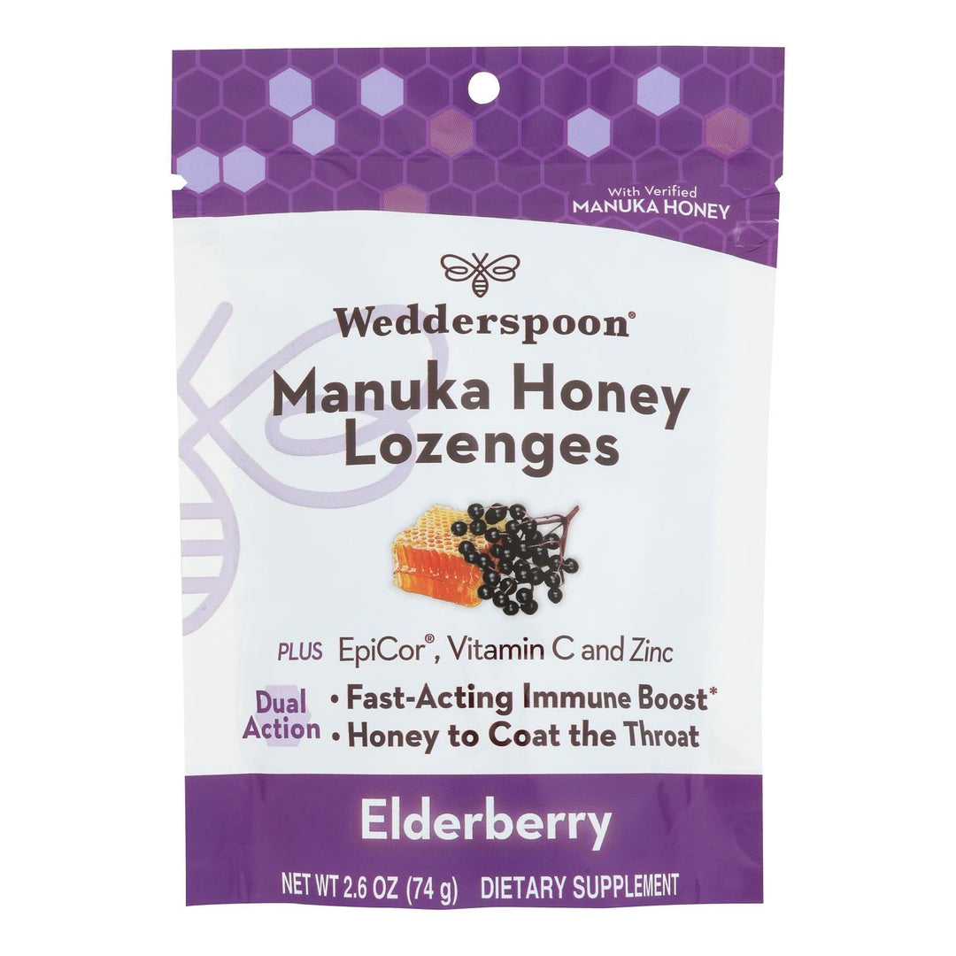 Wedderspoon - Loz Manuka Honey Elderberry - Case Of 6 - 2.6 Oz - Maras Green