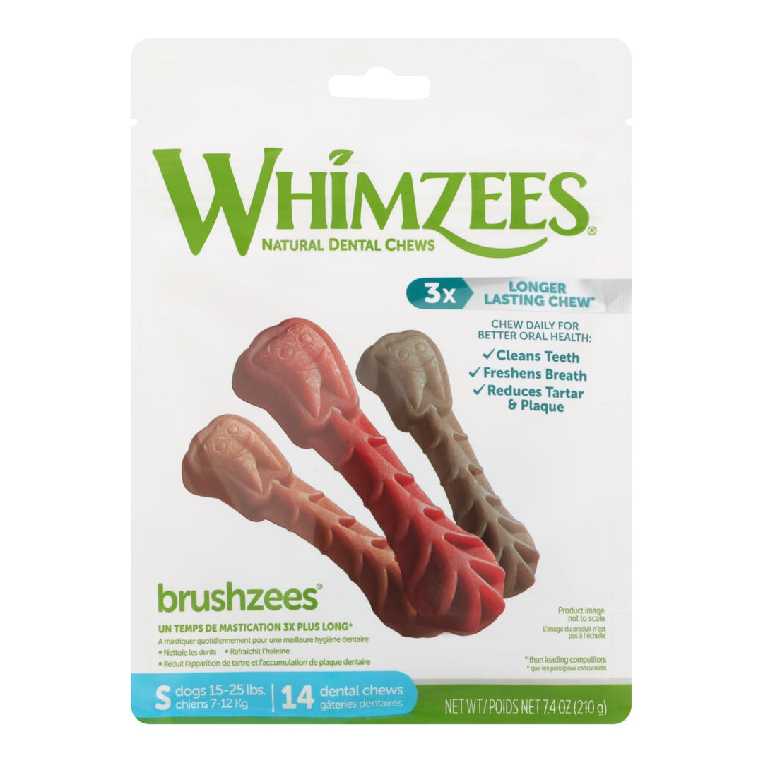 Whimzees - Dental Chew Small 14 Ct - Case Of 4 - 7.4 Oz - Maras Green