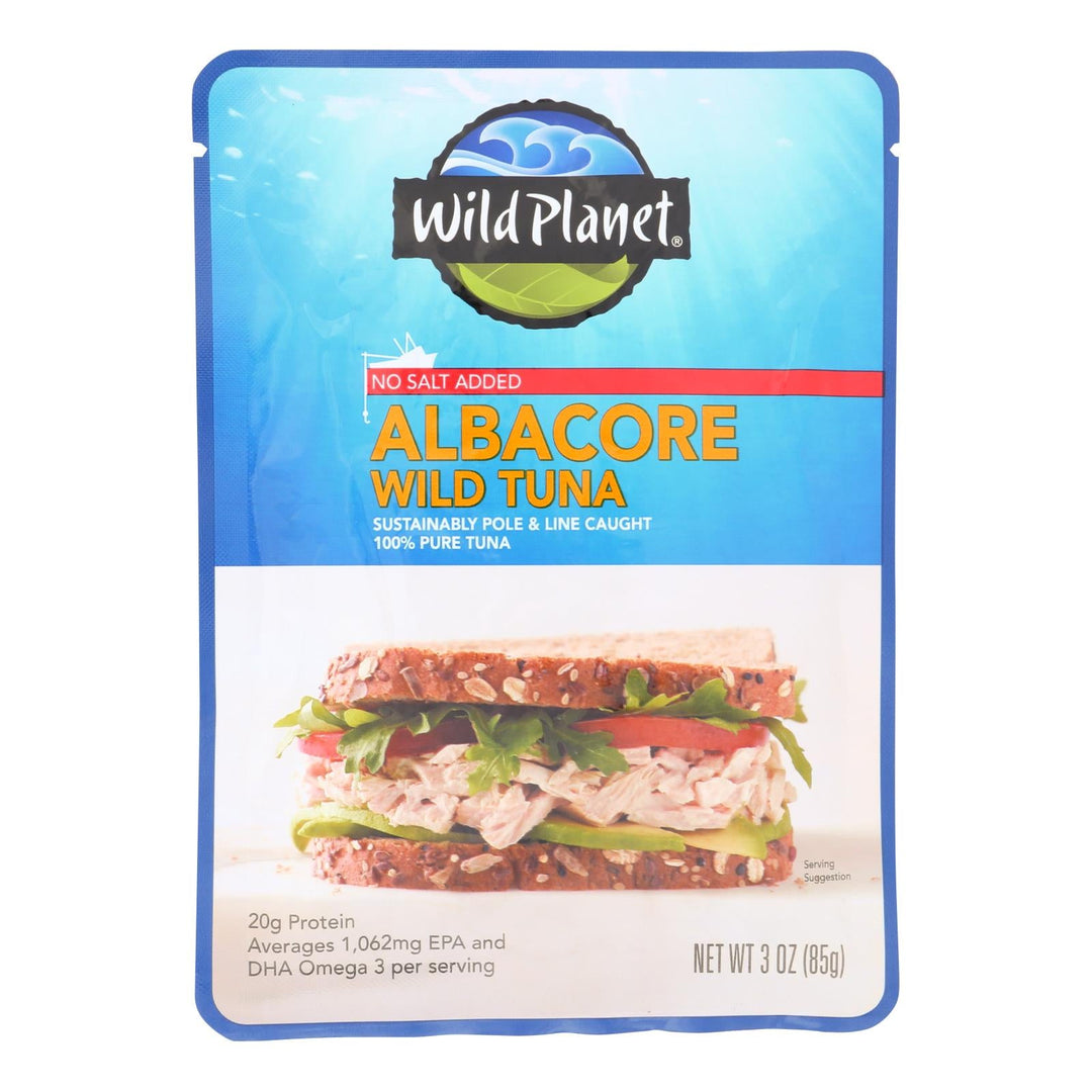 Wild Planet Wild Albacore Tuna With No Salt - Case Of 24 - 3 Oz - Maras Green