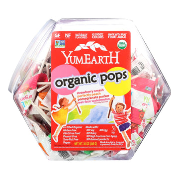 Yumearth Counter Top Assorted Fruit Lollipops Bin - 1 Each - 30 Oz - Maras Green