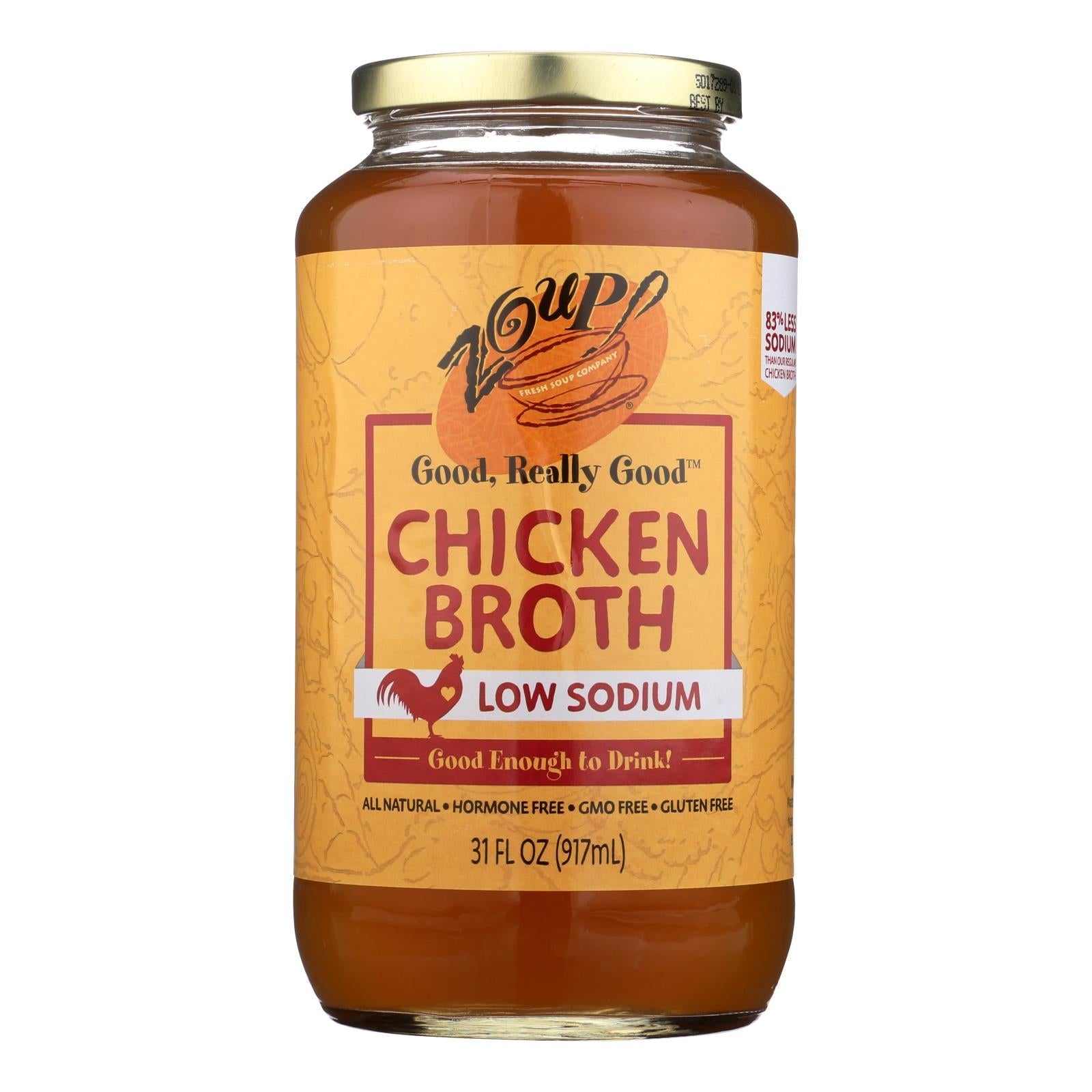 Zoup! Good, Really Good Chicken Broth - Case Of 6 - 31 Fz - Maras Green