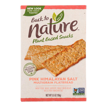 Back To Nature Multigrain Flatbread - Pink Himalayan Salt - Case Of 6 - 5.5 Oz - Maras Green
