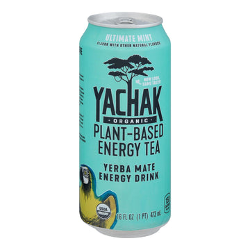 Yachak - Yerba Mate Ultim Mint - Case Of 12 - 16 Fz - Maras Green