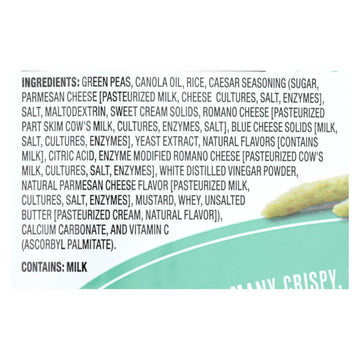Calbee Snapea Crisp - Snapea Crisps - Caesar - Case Of 12 - 3.3 Oz - Maras Green