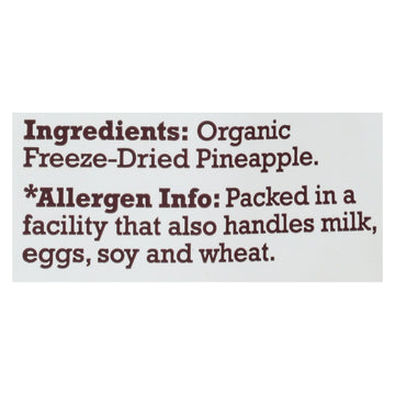 Natierra Freeze Dried - Pineapples - Case Of 12 - 1.5 Oz. - Maras Green