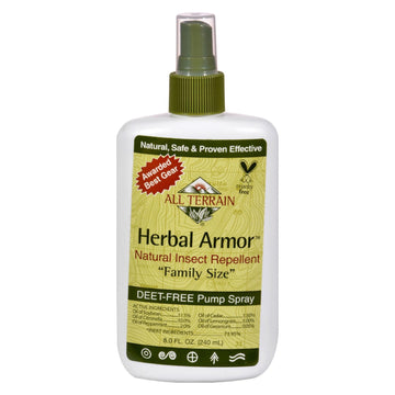 All Terrain - Herbal Armor Natural Insect Repellent Family Size - 8 Fl Oz - Maras Green