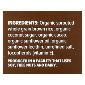 One Degree Organic Foods Sprouted Brown Rice - Cacao Crisps - Case Of 6 - 10 Oz. - Maras Green