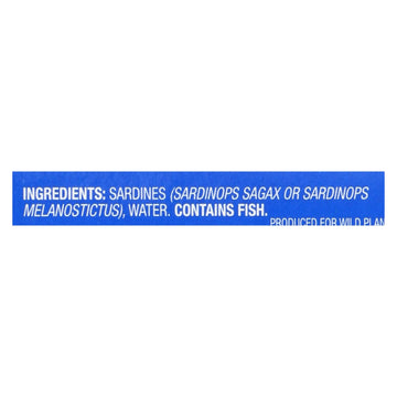 Wild Planet Sardines In Water - Case Of 12 - 4.375 Oz. - Maras Green