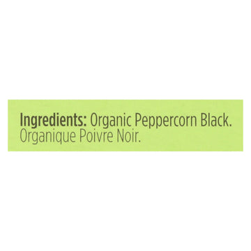 Spicely Organics - Organic Peppercorn - Black - Case Of 6 - 0.45 Oz. - Maras Green