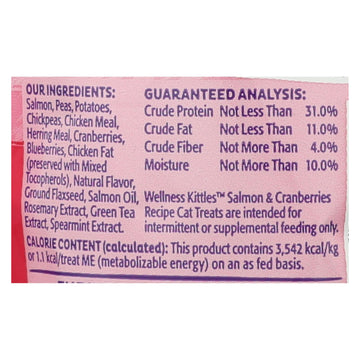 Wellness Pet Products - Cat Treat Kittles Slm&crn - Case Of 14 - 2 Oz - Maras Green