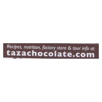 Taza Chocolate Organic Chocolate Mexicano Discs - 40 Percent Dark Chocolate - Salted Almond - 2.7 Oz - Case Of 12 - Maras Green
