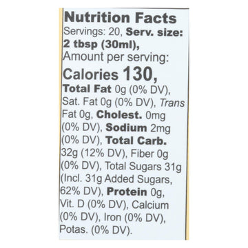 Wholesome Sweeteners Pancake Syrup - Organic - Original - 20 Oz - Case Of 6 - Maras Green