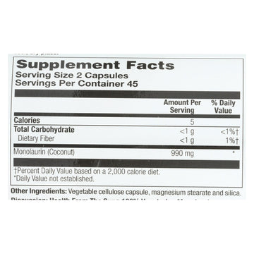 Health From The Sun Monolaurin - 1 Each - 90 Vcap - Maras Green