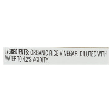 Nakano Vinegar - Organic - Natural Rice - Case Of 6 - 12 Oz - Maras Green