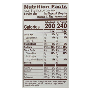 Near East Couscous Mix - Pearl Basil And Herb - Case Of 12 - 5 Oz. - Maras Green