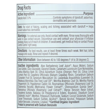 Avalon Active Organics Shampoo - Anti Dandruff - 14 Oz - Maras Green