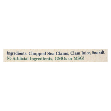 Bar Harbor - Chopped Clams - Case Of 12 - 6.5 Oz. - Maras Green