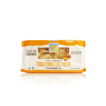 Bionaturae Egg Pasta - Organic Durum Semolina Egg Pappardelle - Case Of 12 - 8.8 Oz. - Maras Green