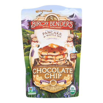 Birch Benders Pancake And Waffle Mix - Chocolate Chip - Case Of 6 - 16 Oz. - Maras Green