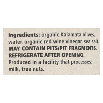 Divina - Organic Pitted Kalamata Olives - Case Of 6 - 6 Oz. - Maras Green