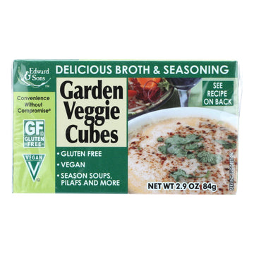 Edwards And Sons Natural Bouillon Cubes - Garden Veggie - 2.9 Oz - Case Of 12 - Maras Green