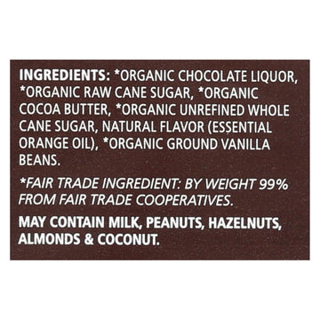 Equal Exchange Organic Orange Chocolate - Orange - Case Of 12 - 2.8 Oz. - Maras Green