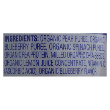 Happy Tot Toddler Food - Organic - Fiber And Protein - Stage 4 - Pear Blueberry And Spinach - 4 Oz - Case Of 16 - Maras Green